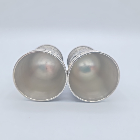 2 Sks Zinn Pewter shot glasses - Vintage - Picture 8 of 13